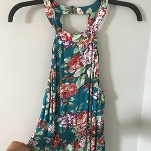 High neck, low back romper never worn